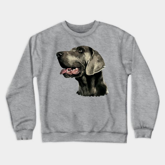 Weimaraner dog Crewneck Sweatshirt by Nartissima